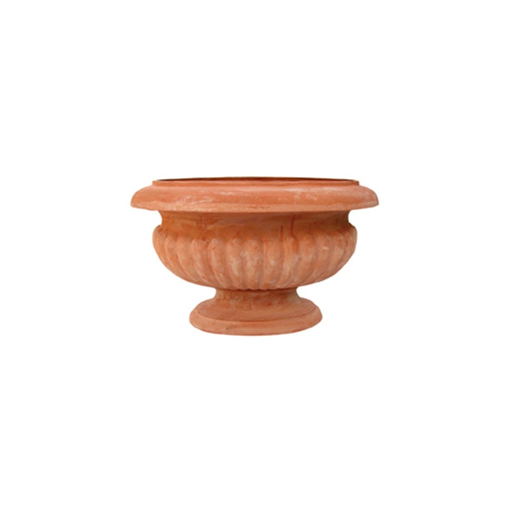Oval Terracotta Chalice Vase